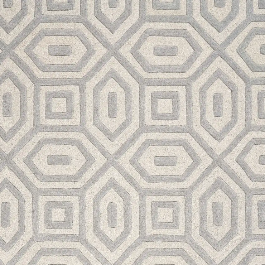6 Wool Grey Area Rug Photo 4
