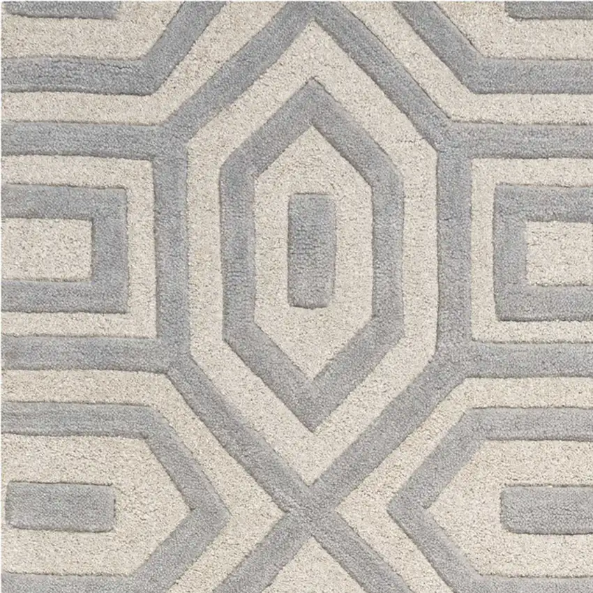 Wool Grey Area Rug Photo 3