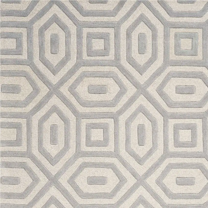 Wool Grey Area Rug Photo 4