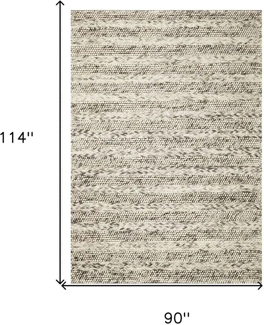 Wool Grey Area Rug Photo 3