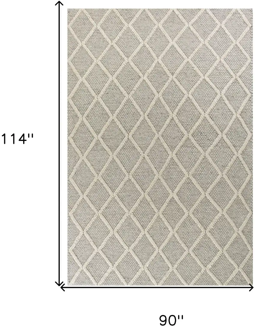 Wool Grey Area Rug Photo 3