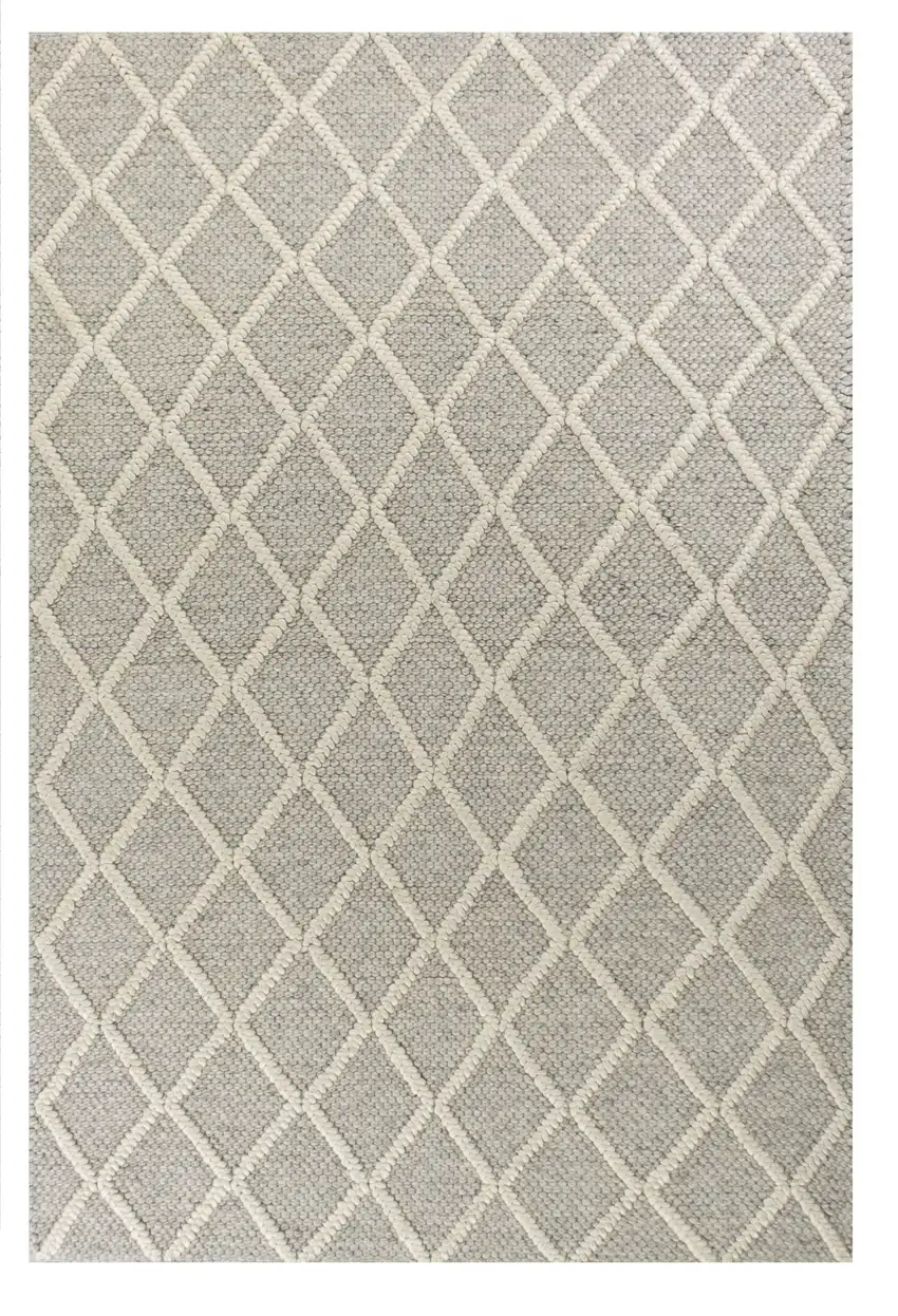 Wool Grey Area Rug Photo 2