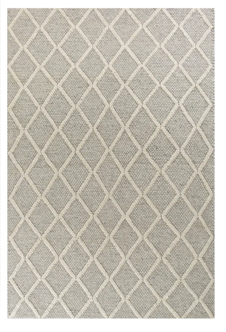 Wool Grey Area Rug Photo 4
