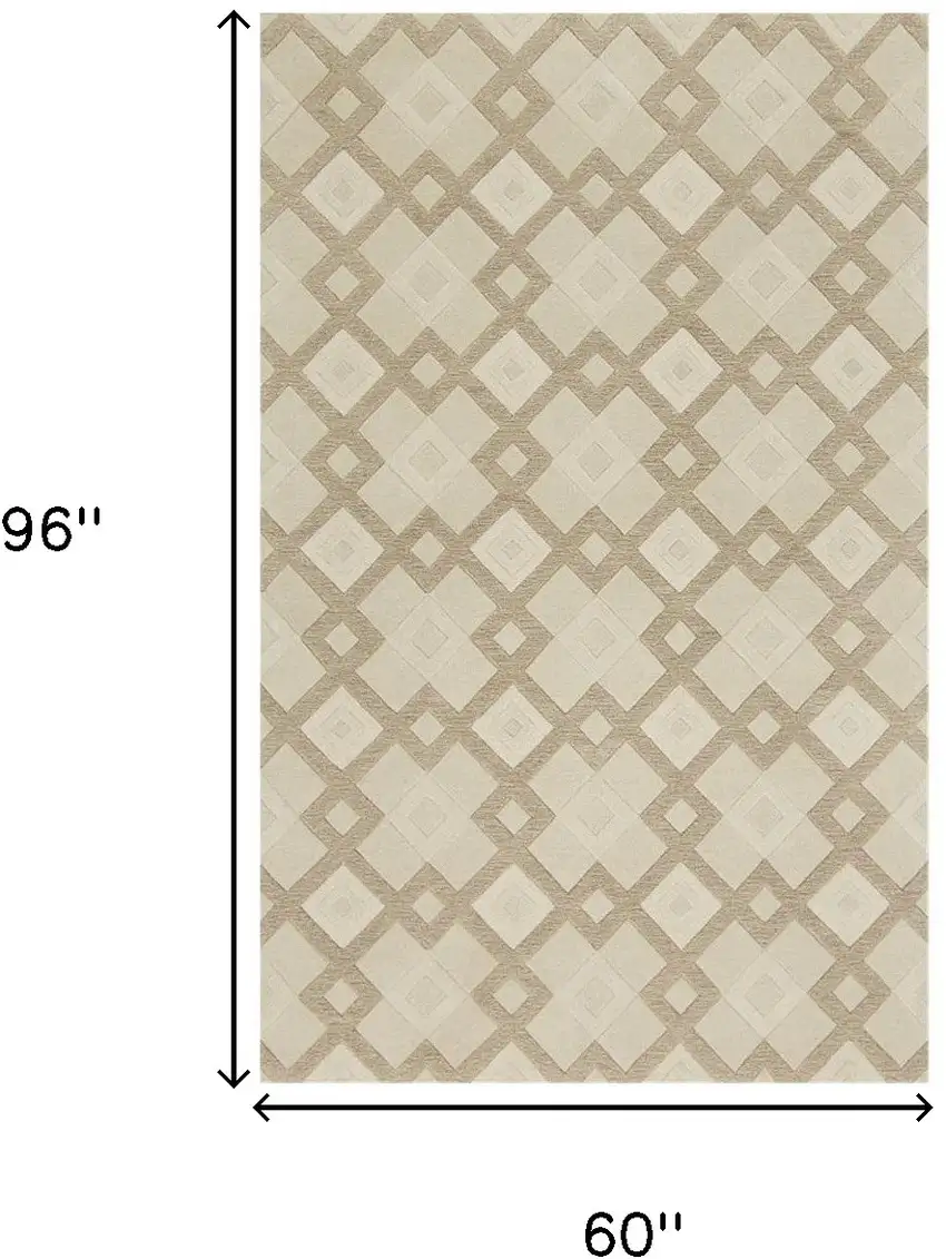 Wool Ivory  Area Rug Photo 3