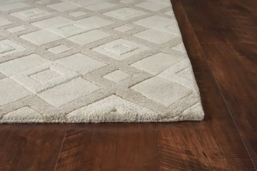 Wool Ivory  Area Rug Photo 3