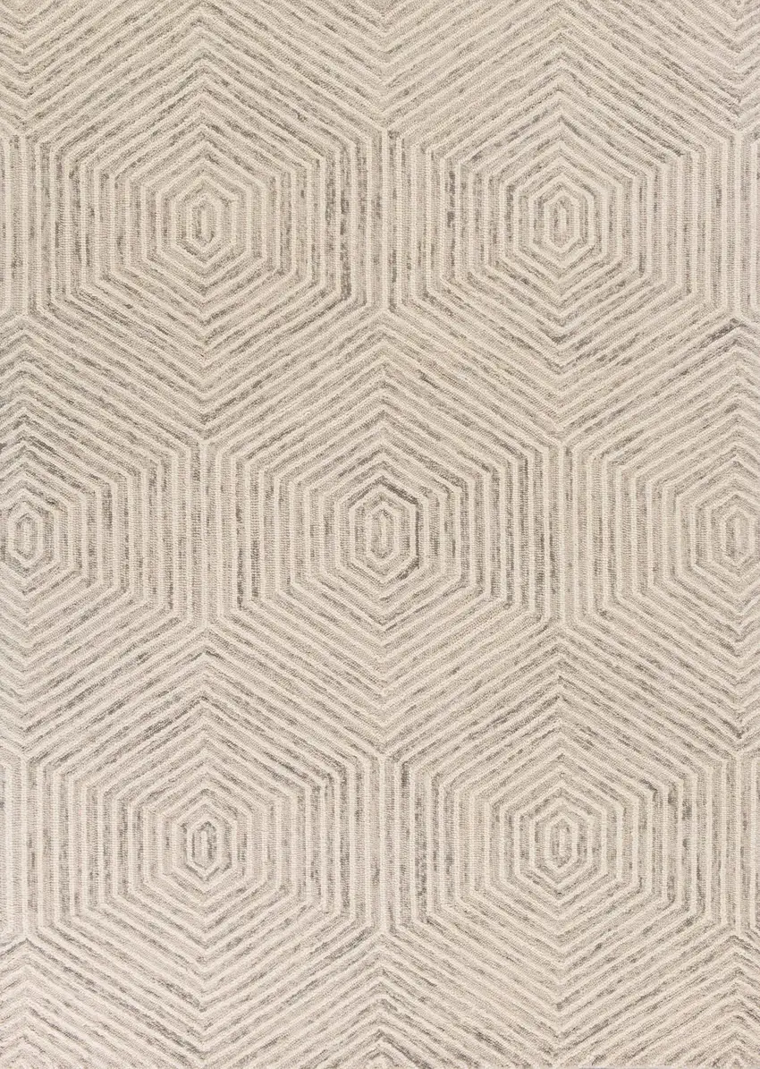 Wool Ivory Area Rug Photo 1