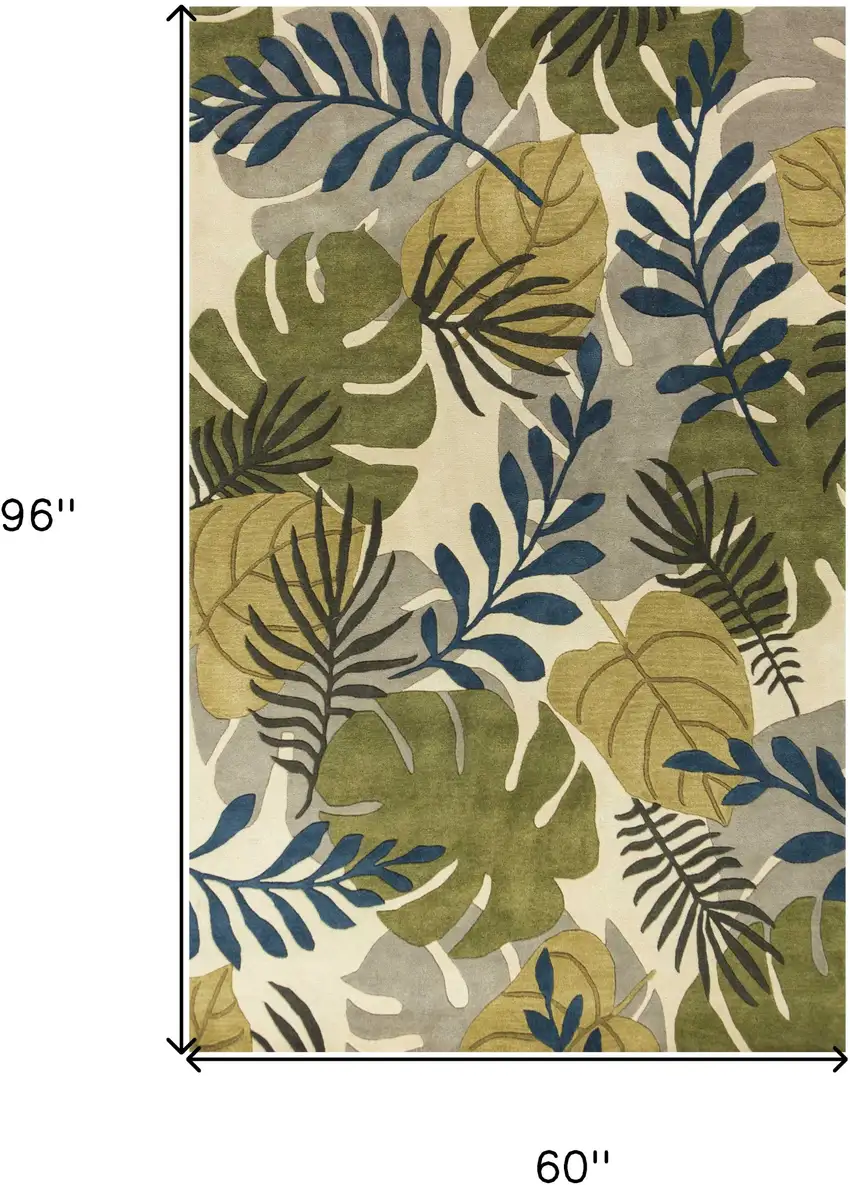 Wool Ivory  Area Rug Photo 3