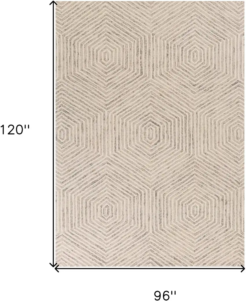 Wool Ivory  Area Rug Photo 3