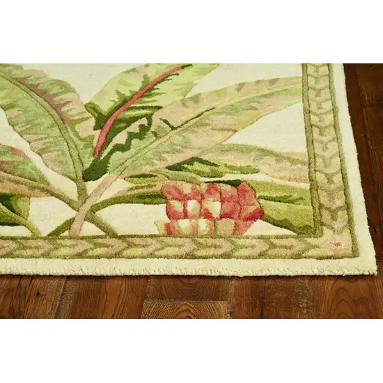 Wool Ivory  Area Rug Photo 4