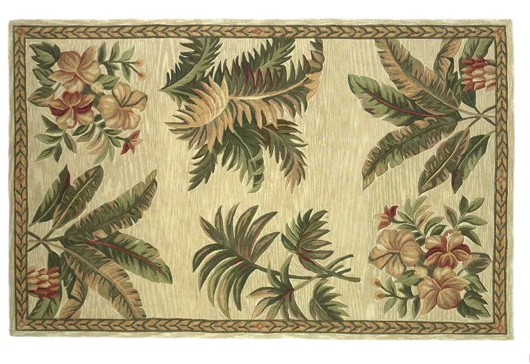 Wool Ivory  Area Rug Photo 2