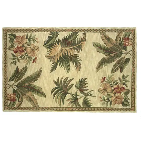 Wool Ivory  Area Rug Photo 2