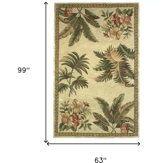 Wool Ivory  Area Rug Photo 3