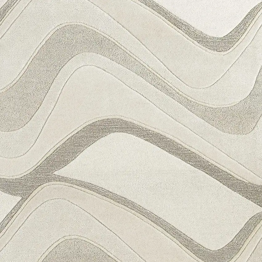 6 Wool Ivory  Area Rug Photo 4