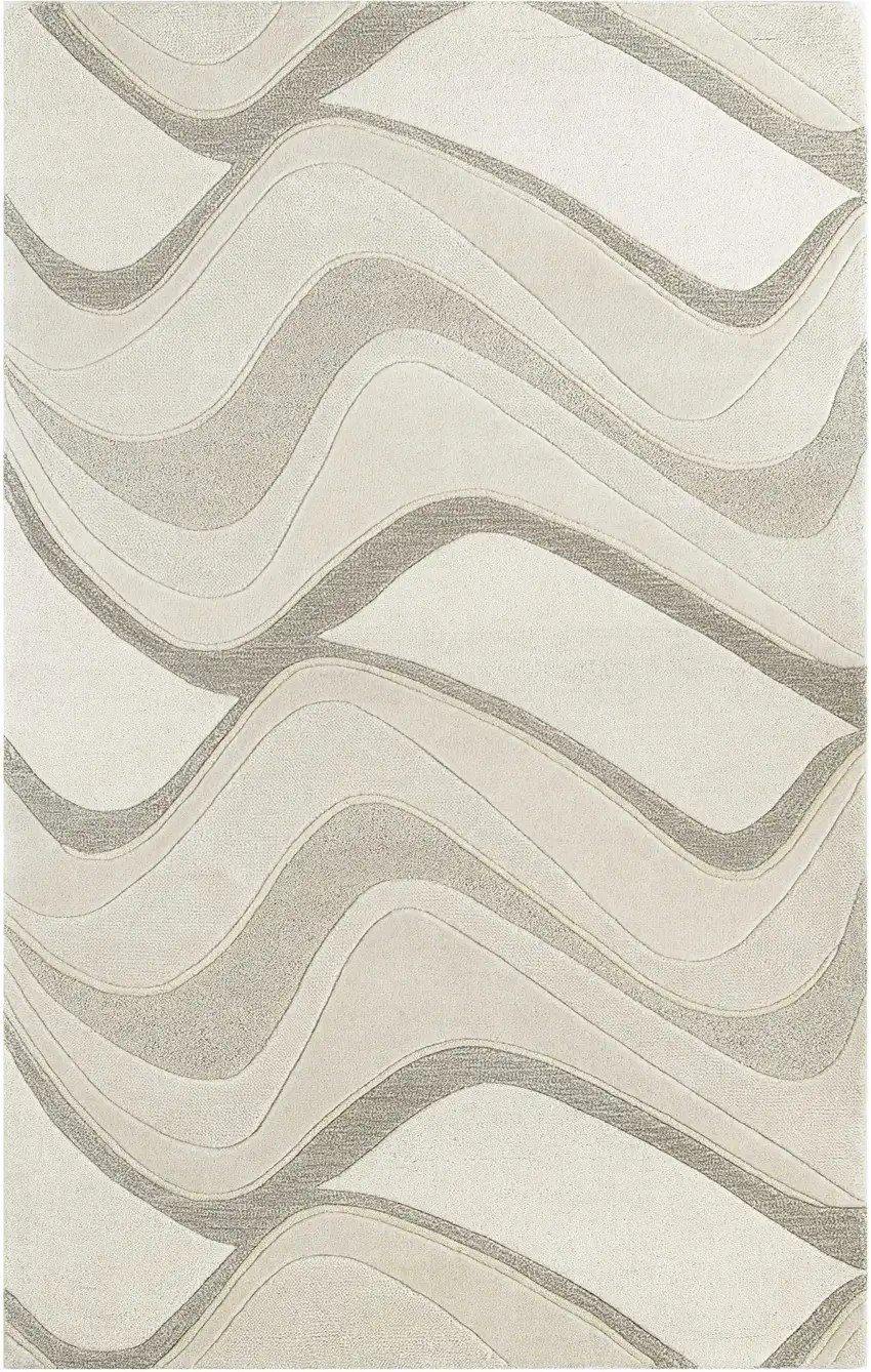 6 Wool Ivory  Area Rug Photo 2