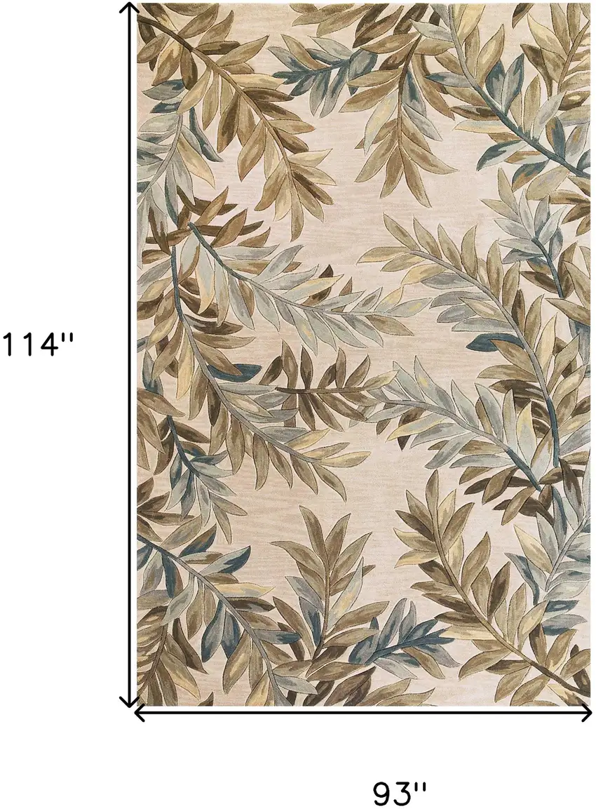 Wool Ivory  Area Rug Photo 6