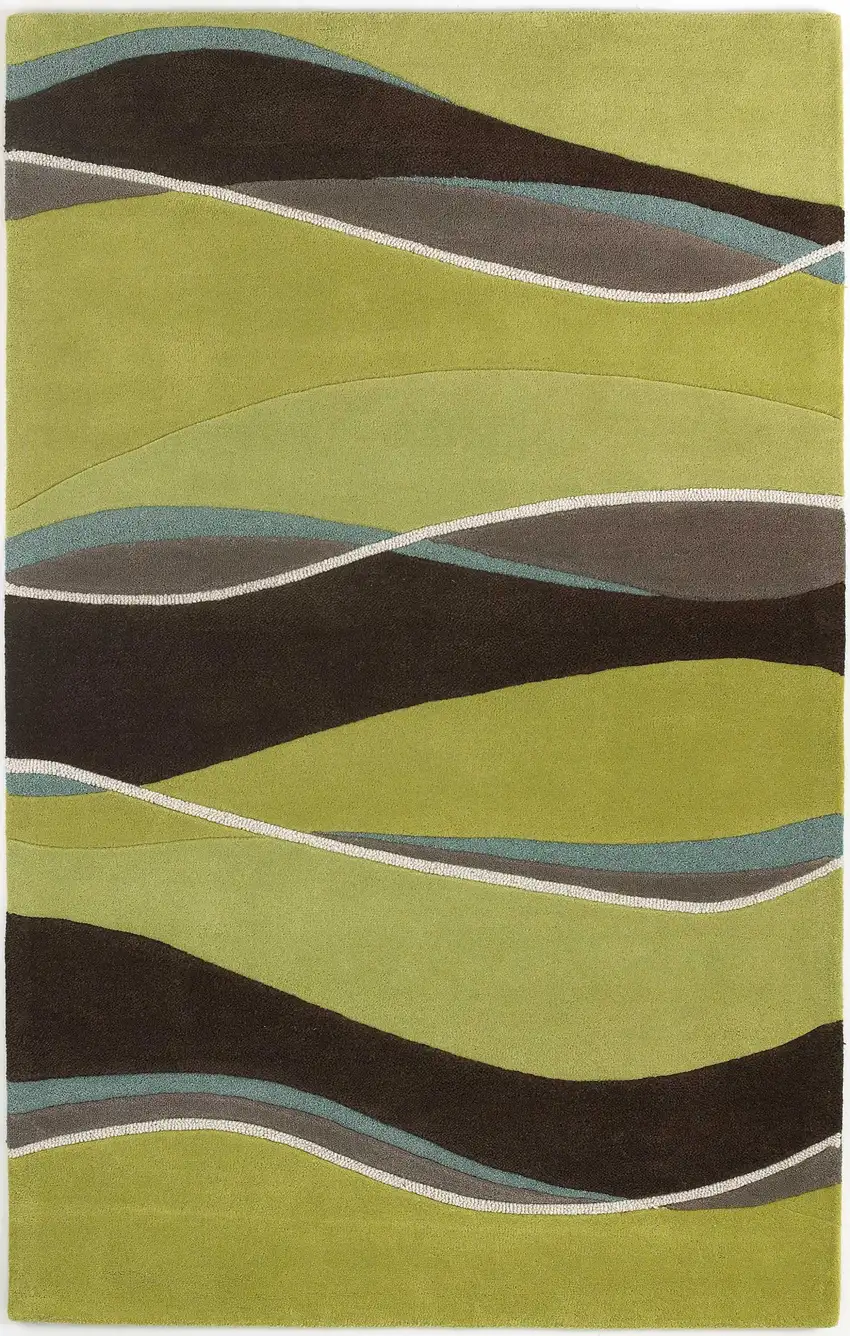 Wool Lime or  Mocha Area Rug Photo 1