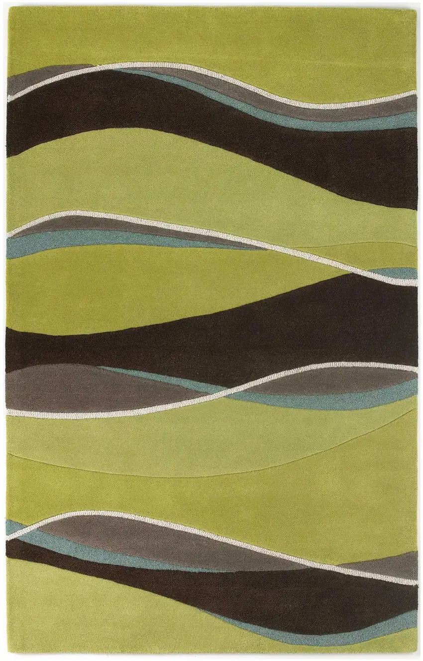 Wool Lime Or  Mocha Area Rug Photo 2