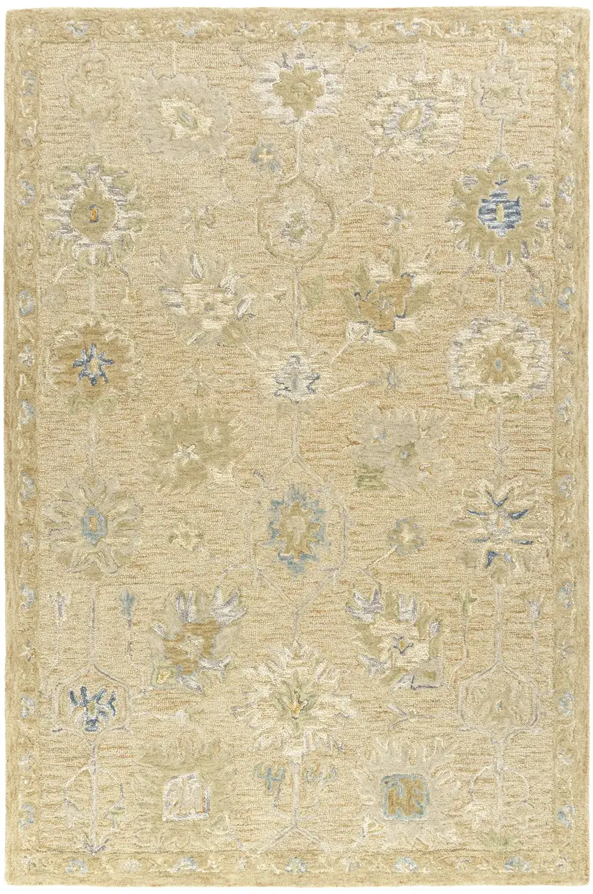 Wool Medallion Hand Tufted Area Rug Photo 3