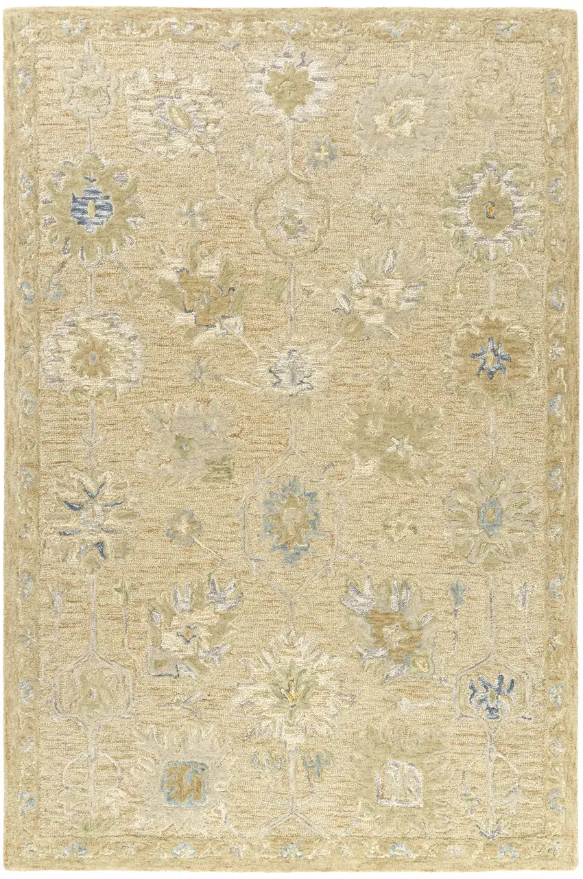 Wool Medallion Hand Tufted Area Rug Photo 1