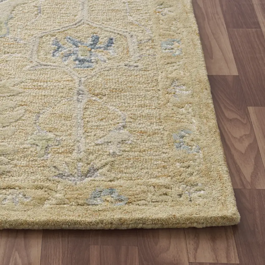 Wool Medallion Hand Tufted Area Rug Photo 7