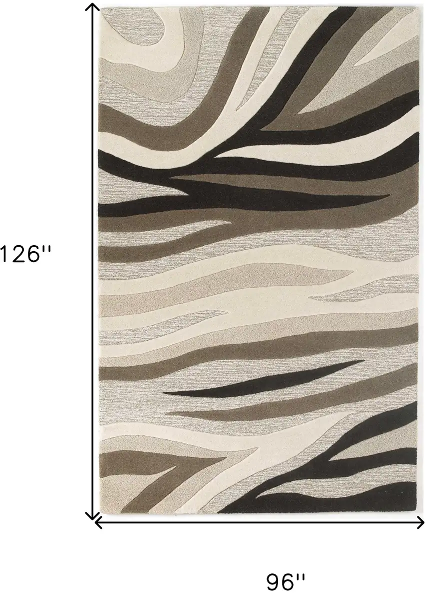 6 Wool Natural Area Rug Photo 9