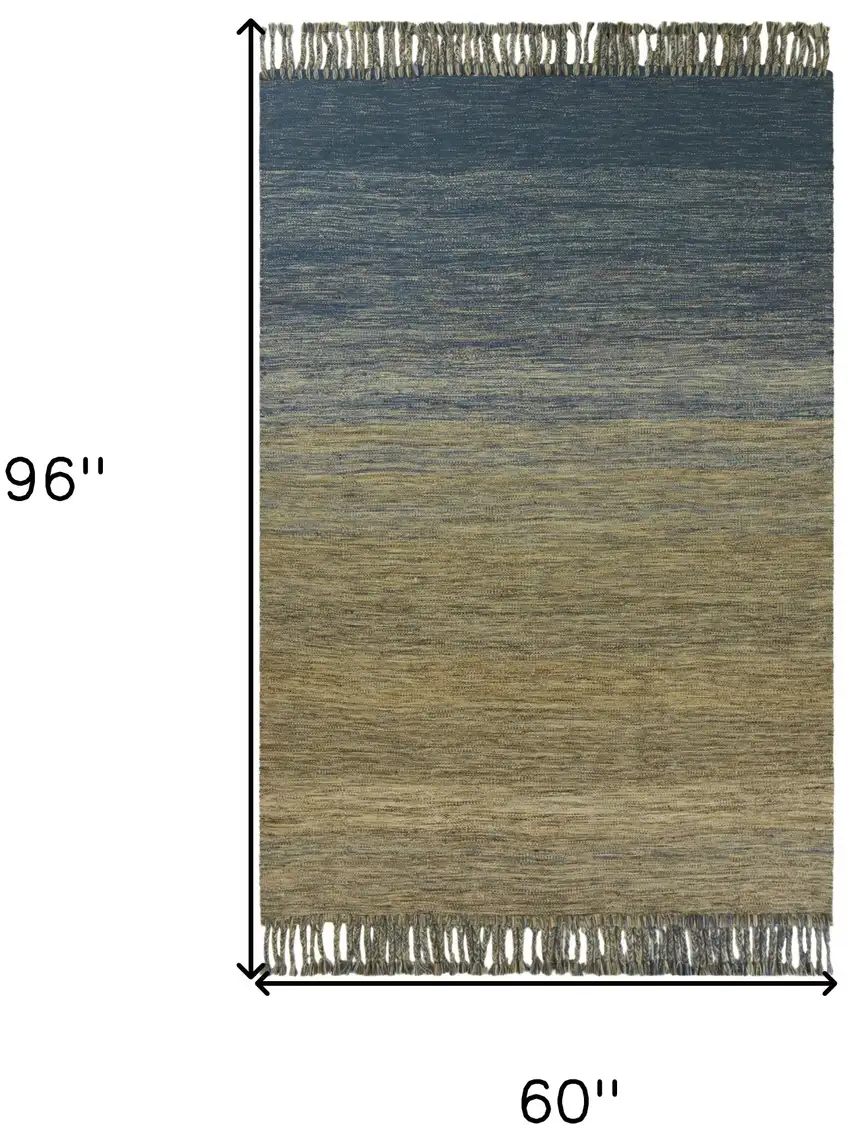Wool Ocean Area Rug Photo 3