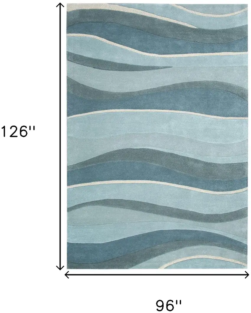 6 Wool Ocean Area Rug Photo 3
