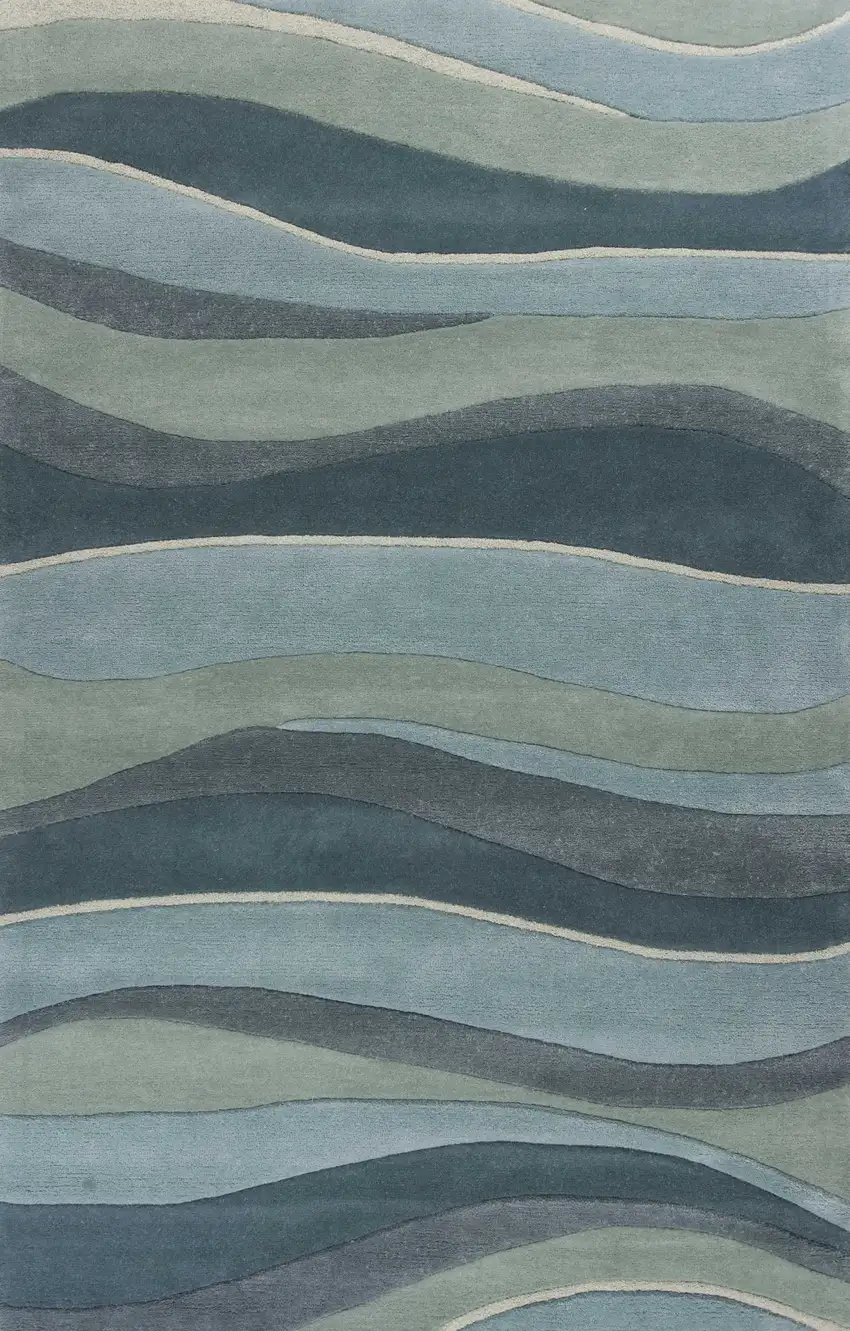 Wool Ocean Area Rug Photo 1