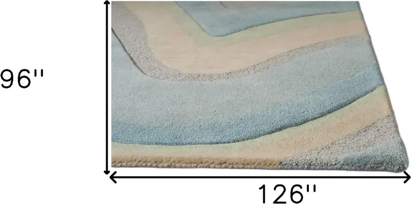 Wool Ocean Area Rug Photo 6