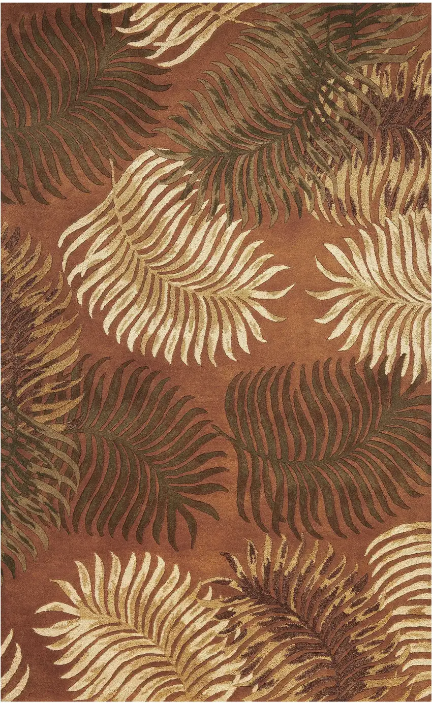 Wool Rust Area Rug Photo 2