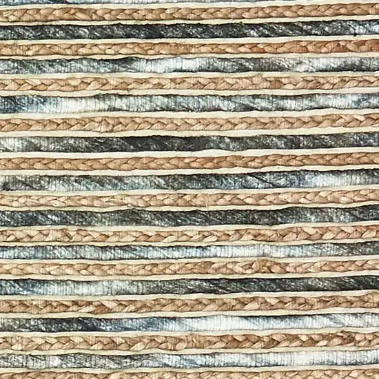 Wool Striped Hand Braided Area Rug Photo 4