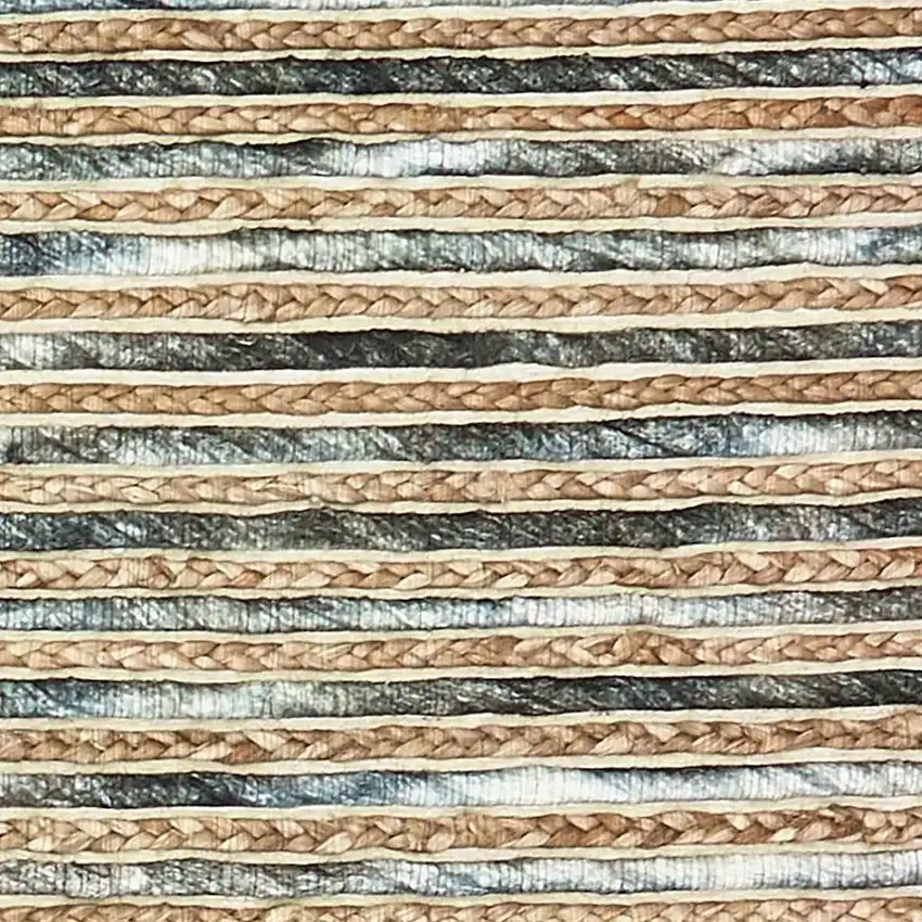 Wool Striped Hand Braided Area Rug Photo 4