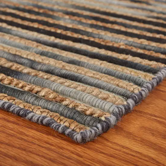 Wool Striped Hand Braided Area Rug Photo 9