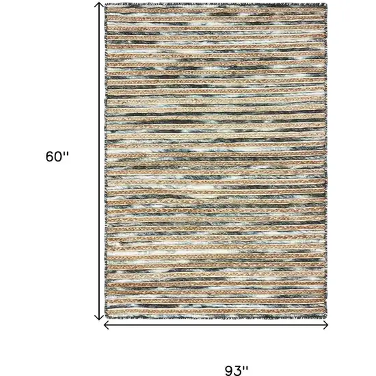 Wool Striped Hand Braided Area Rug Photo 3