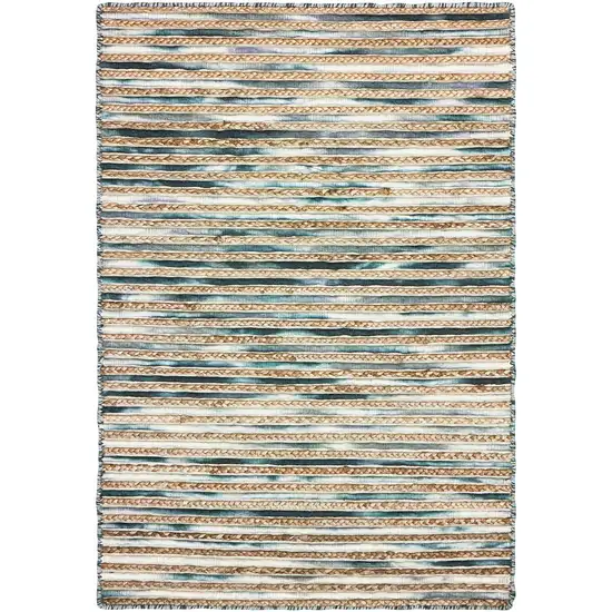 Wool Striped Hand Braided Area Rug Photo 2