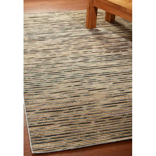 Wool Striped Hand Braided Area Rug Photo 4