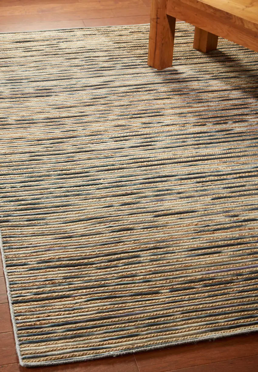 Wool Striped Hand Braided Area Rug Photo 4