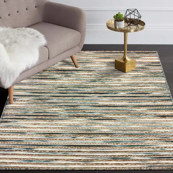 Wool Striped Hand Braided Area Rug Photo 5