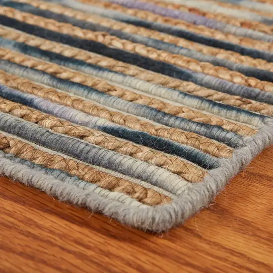 Wool Striped Hand Braided Area Rug Photo 7