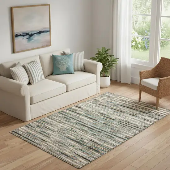 Wool Striped Hand Braided Area Rug Photo 1