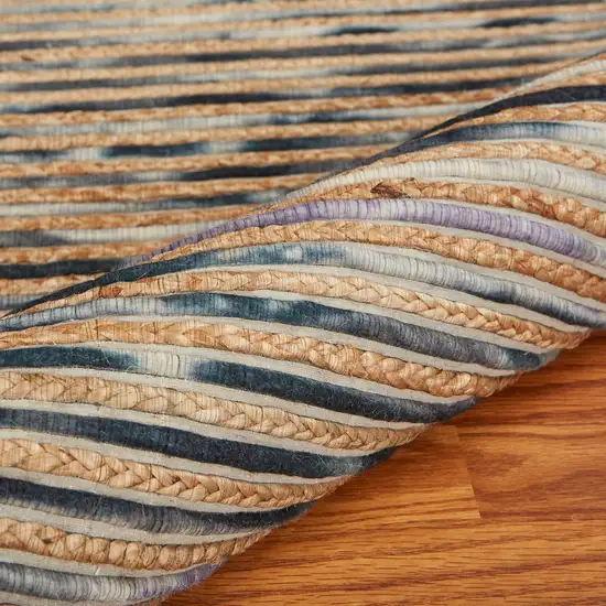Wool Striped Hand Braided Area Rug Photo 6