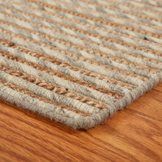 Wool Striped Hand Braided Area Rug Photo 8