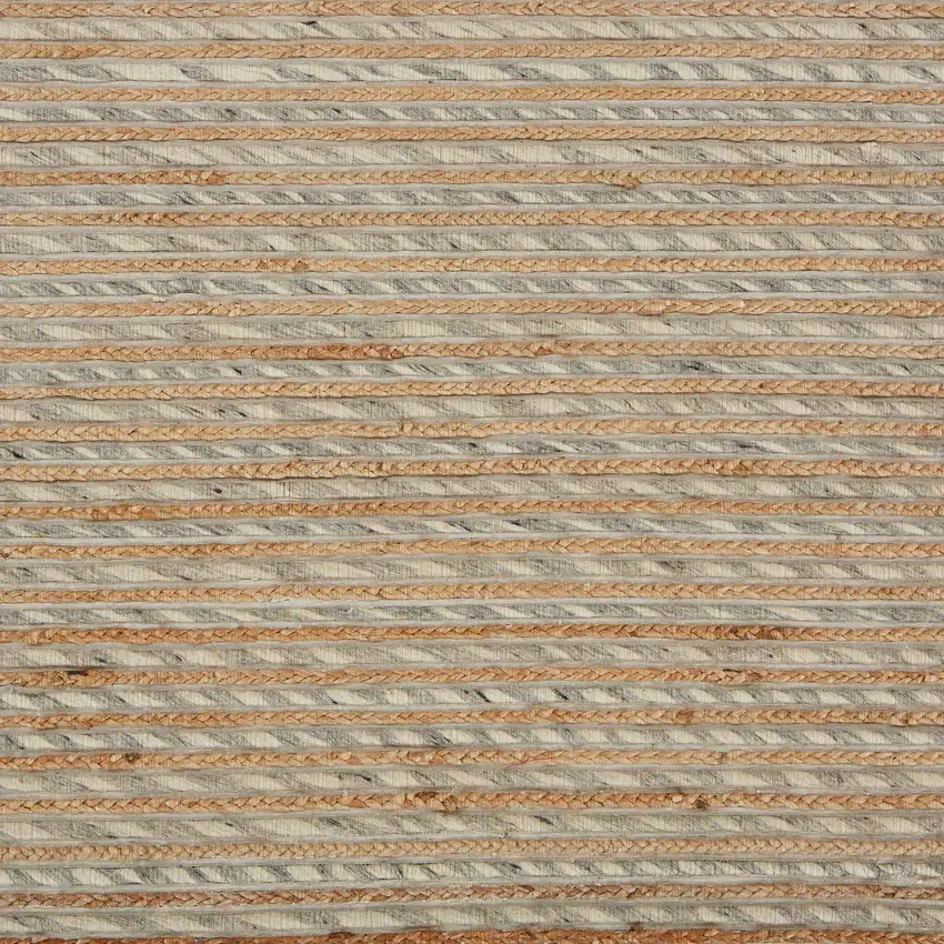 Wool Striped Hand Braided Area Rug Photo 6