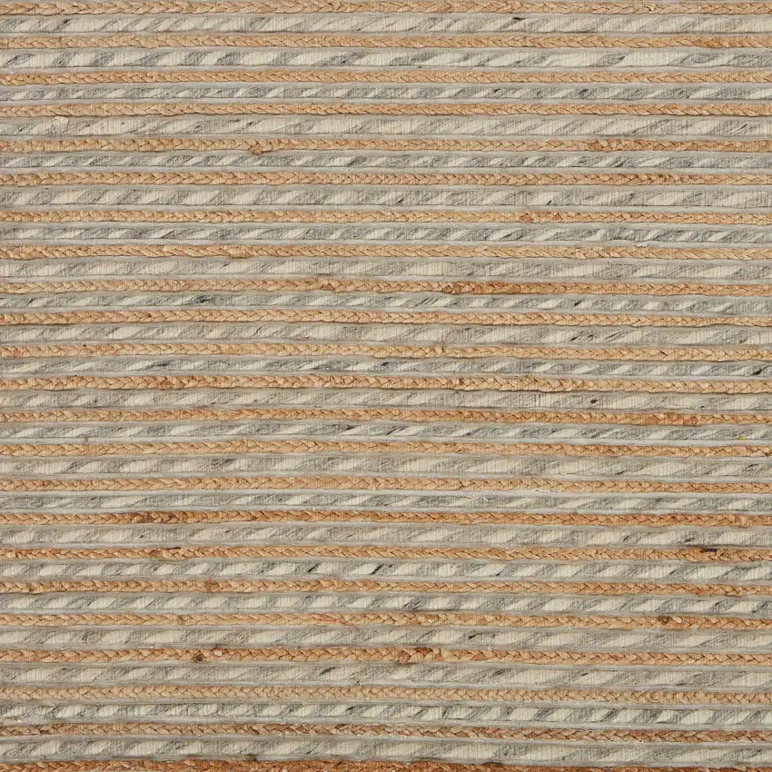Wool Striped Hand Braided Area Rug Photo 5