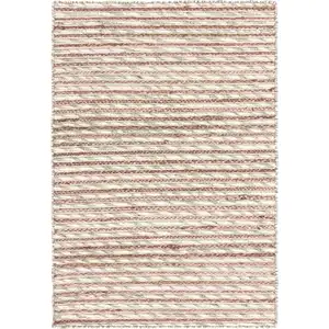 Photo of Wool Striped Hand Braided Area Rug