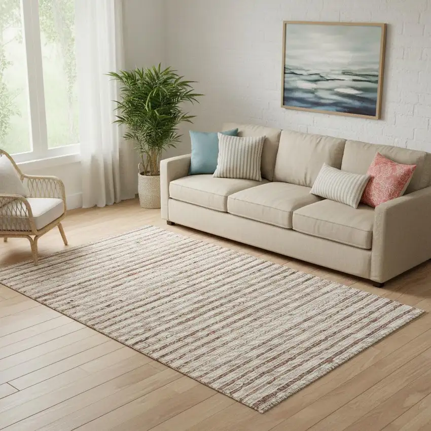 Wool Striped Hand Braided Area Rug Photo 2