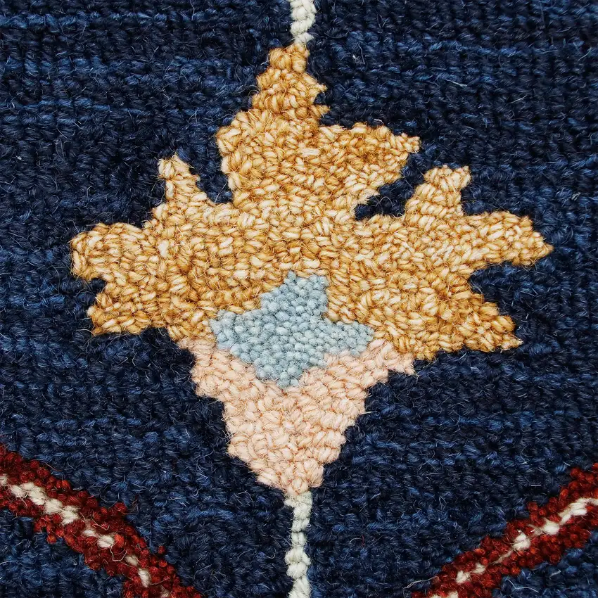 Wool Trellis Hand Tufted Round Rug Photo 7