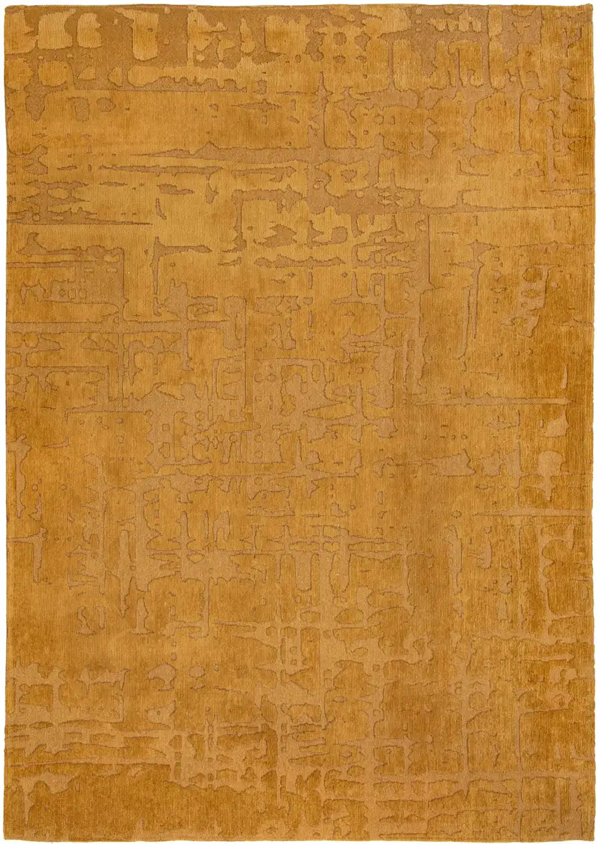 Yellow Abstract Non Skid Area Rug Photo 2