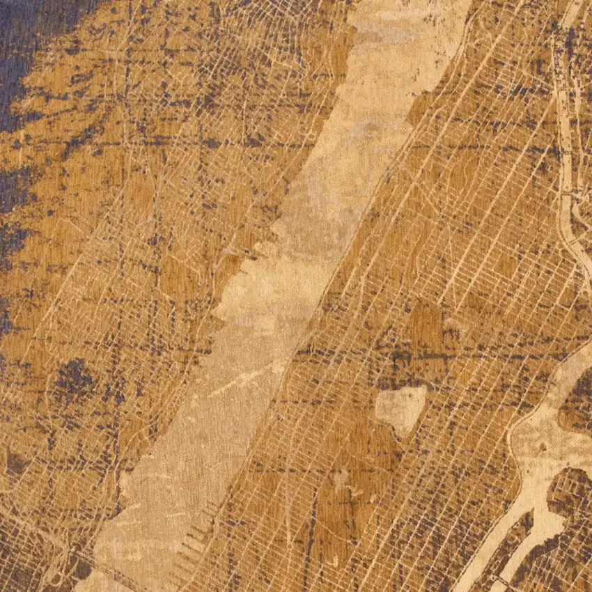 Yellow Abstract Non Skid Area Rug Photo 5