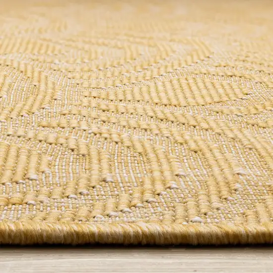 Yellow And Beige Geometric Area Rug Photo 9